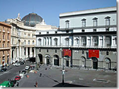 The Teatro San Carlo opera house in Naples