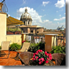 The view from a balcony at the Hotel Campo de' Fiori in Rome