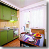 A kitchen in an apartment in the Residence Medaglie d'Oro in Rome