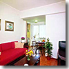 A living room at an apartment in the Residence Medaglie d'Oro in Rome