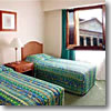 A room at the Hotel Albergo Abruzzi in Rome, Italy