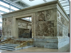 The Ara Pacis of Augustus in Rome