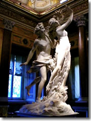 Apollo and Daphne by Gianlorenzo Bernini (1624) in the Borghese Galleries of Rome