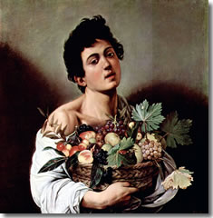 Young Bacchus, Ill (1653) by Caravaggio in the Galleria Borghese of Rome