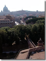 The passetto corridor connecting the papal Castel Sant'Angelo with the Vatican.