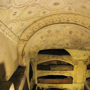 Tomb niches in the Catacombs of St. Sebastian