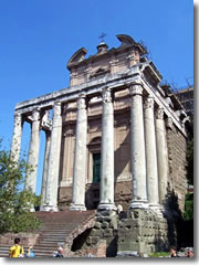 The Temple of Antonius & Faustina in the Roman Fourm.