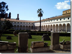 Cloisters of Santa Maria degli Angeli in Rome's Museo Nazionale Romano - Baths of Diocletian complex. (Photo by Agnete) http://commons.wikimedia.org/wiki/File:Kreuzgang_Diokletianthermen.JPG