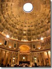 The dome inside the Pantheon