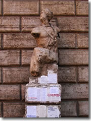 Paquino, the statua parlante of Rome