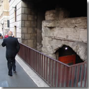 An anciect arch under Piazza Navona
