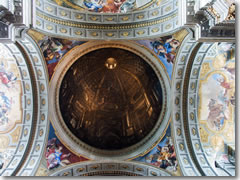 Andrea Pozzo's trompe-l'oeil dome in Rome's church of Sant'Ignazio di Loyola.