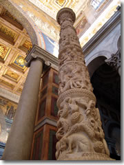 The marble candela in San Paolo fuori le Mura, Rome