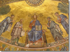 The mosaics in teh apse of San Paolo Fuori Le Mura, Rome