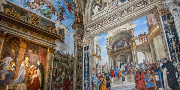 Frescoes by Filippo Lippi in the Carafa Chapel of Santa Maria sopra Minerva, Rome