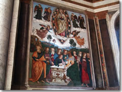 Frescoes by Pinturricchio in Rome's Santa Maria del Popolo.