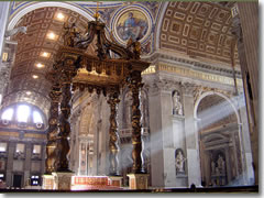 Bernini's Baldacchino inside St. Peter's Bascilica, Rome