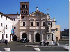 Rome's church of San Bartolomeo all'Isola on Isola Tiberina.