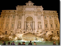 The Trevi Fountain at night