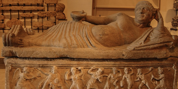 An Etruscan sarcophagus, Georgian-Etruscan Museum, Vatican Museums, Rome, Italy. (Photo by xiquinhosilva)