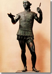 The Mars of Todi in the Vatican's Museo Gregorio Etruscso.