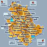 Map of Umbria