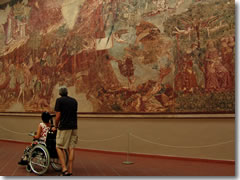 The wheelchair-bound may not be abel to climb the Leaning Tower, but they can still enjoy the museums of Pisa.