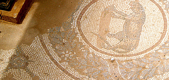 A floor mosaic in the Quartiere Ellenistico-Romana of Agrigento