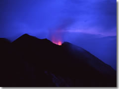 The volcano at dawn