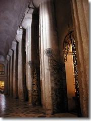 Columns from the ancient Greek Temple of Athena help make up the fabric of the cathedral walls.