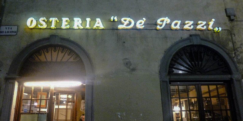 Osteria de' Pazzi restaurant in Florence, Italy. (Photo courtesy of Firenzedinotte)