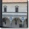 The view from a window at the Hotel Loggiato dei Serviti in Florence, Italy