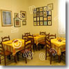 The breakfast room in the Hotel Nuova Italia in Florence, Italy