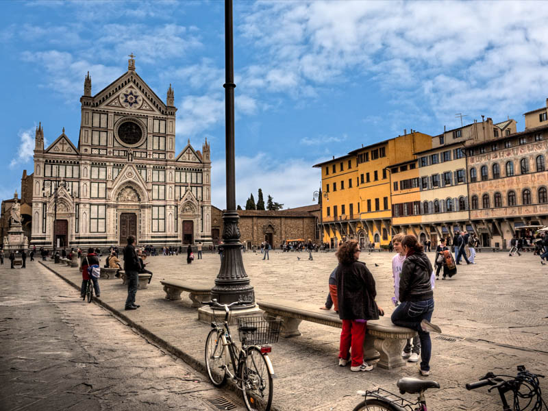 Piazza Santa Croce, Florence. (Photo by Giuseppe Moscato)