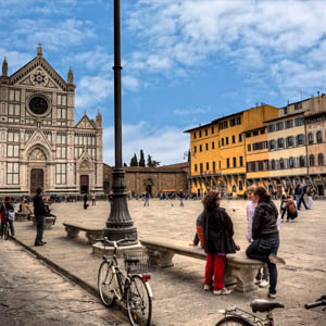 Piazza Santa Croce, Florence. (Photo by Giuseppe Moscato)
