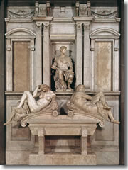Michelangelo's tomb of Giuliano, Duke of Nemours with Day and Night
