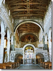 The interior of San Miniato al Monte in Florence