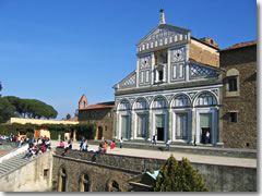 The facade of San Miniato al Monte above Florence