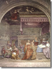 Andrea del Sarto's Birth of the Virgin in the church of SS. Annunziata in Florence