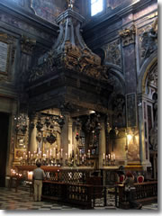 The Michelozzo tabernacle for teh holy Annunciation painting in Santissima Annunziata church in Florence