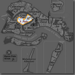 Map of Venice Hotels in San Polo