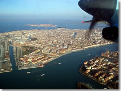 Landing in Venice.