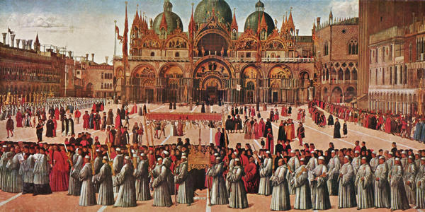 The Procession of the True Cross by Gentile Bellini (1496)