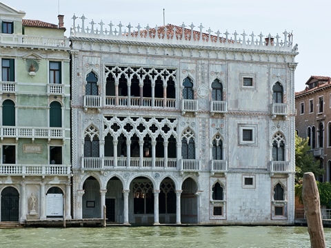 Venice's Ca' d'Oro, or Golden House, was built in 1420–34 and now houses a museum of Old Masters and fine art