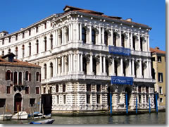 The Ca' Pesaro on venice's Grand Canal, designed in the late 17th century by Baldassare Longhena (completed in 1682 by Antionio Gaspari).