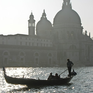 A gondola on the Grand Canal