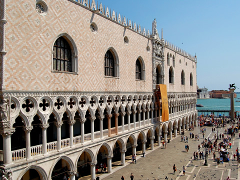The Palazzo Ducale (Doge's Palace) in Venice.