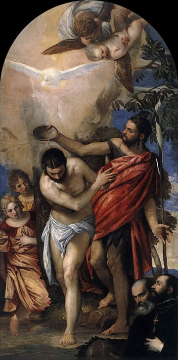 Baptism of Christ (1561), by Paolo Veronese in the church of Il Redentore, Venice